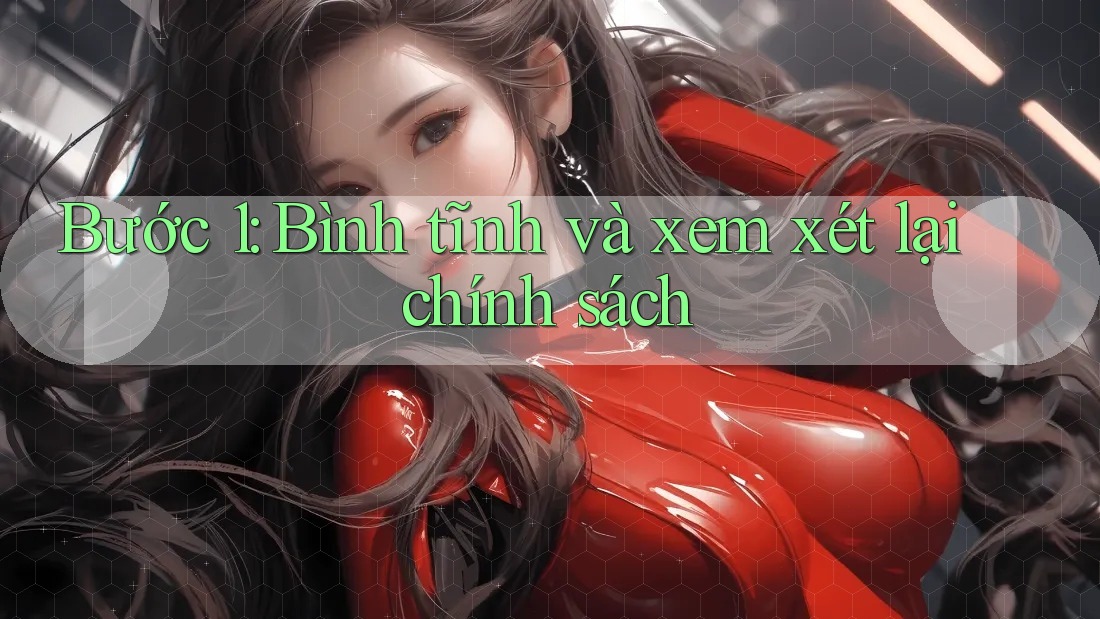 Bước 1: Bình tĩnh và xem xét lại chính sách
