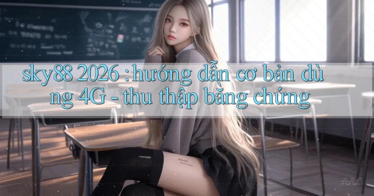 sky88 2026 hướng dẫn cơ bản dùng 4G   thu thập bằng chứng